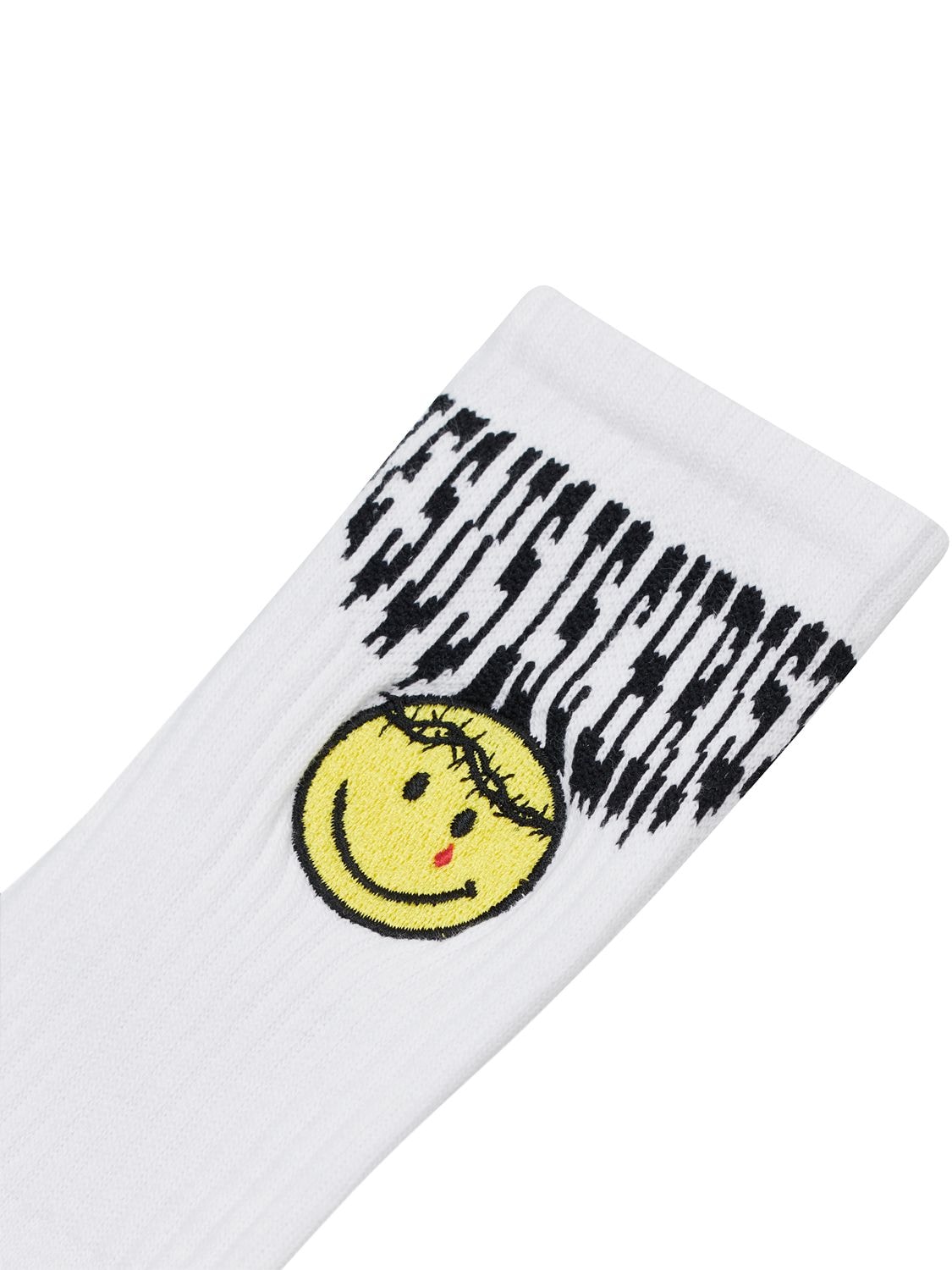 Shop Someit K.o.k Cotton Smile Socks In 白色