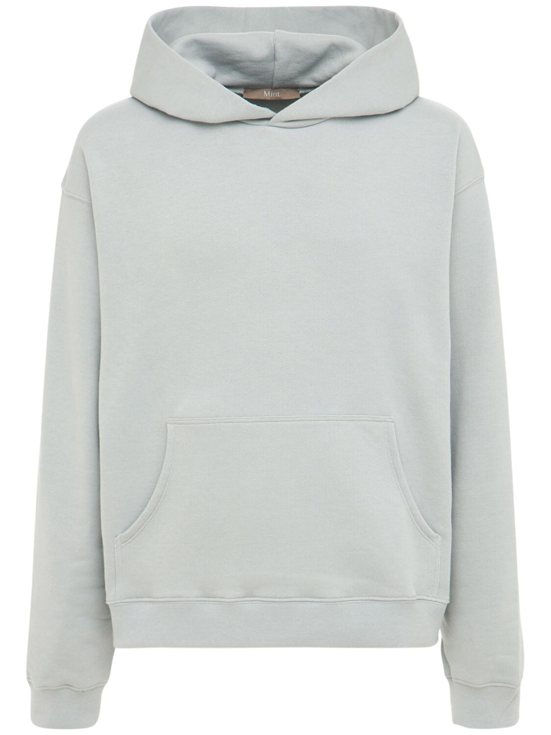 Mint Cotton Jersey Hoodie In Cool Gray