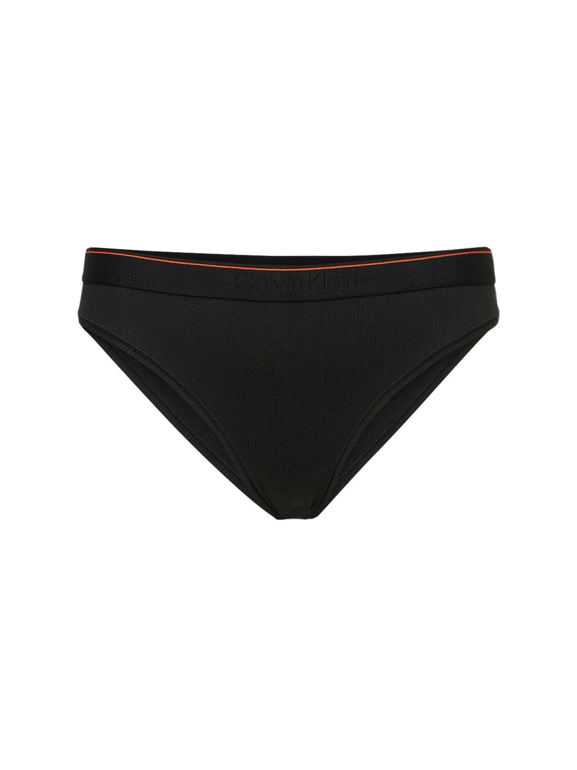 Heron Preston For Calvin Klein Cotton Blend Jersey Logo Thong In Black