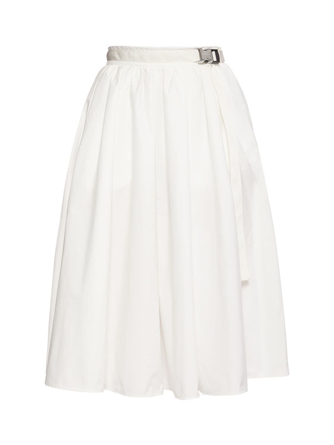 Moncler Adjustable Buckle-belt Skirt In White