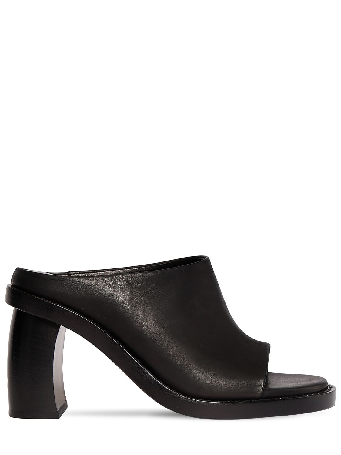 ANN DEMEULEMEESTER 90MM CLARA DUSTY LEATHER MULES