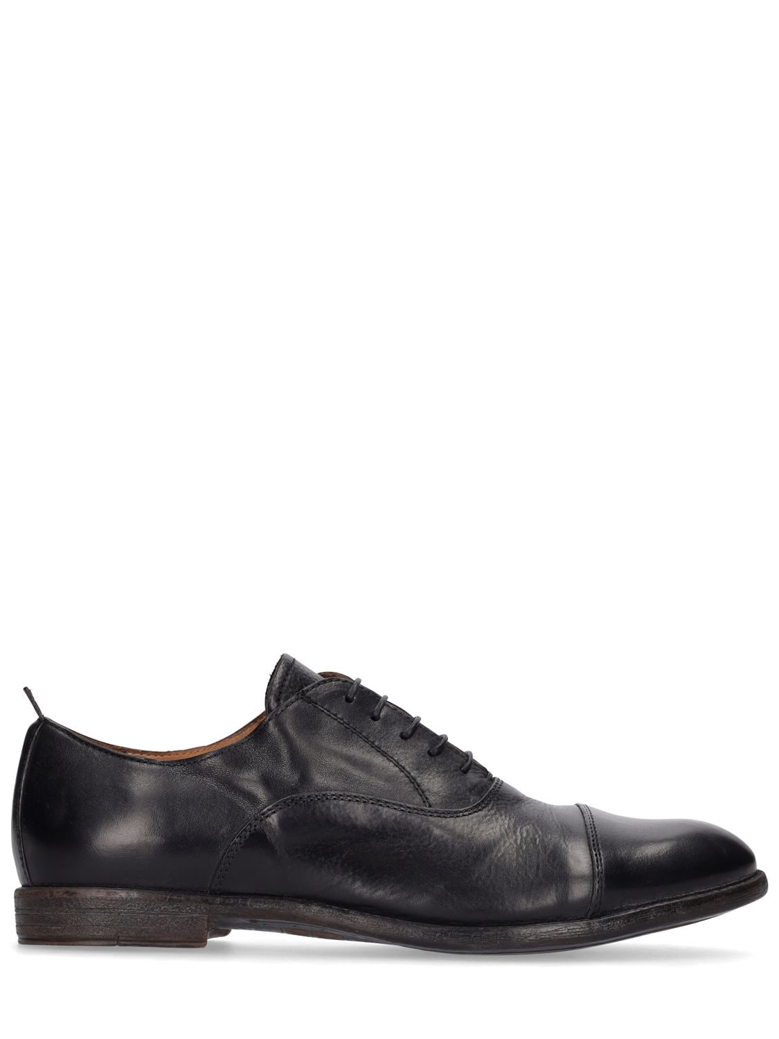 MOMA NOVARA LEATHER OPEN OXFORD SHOES 