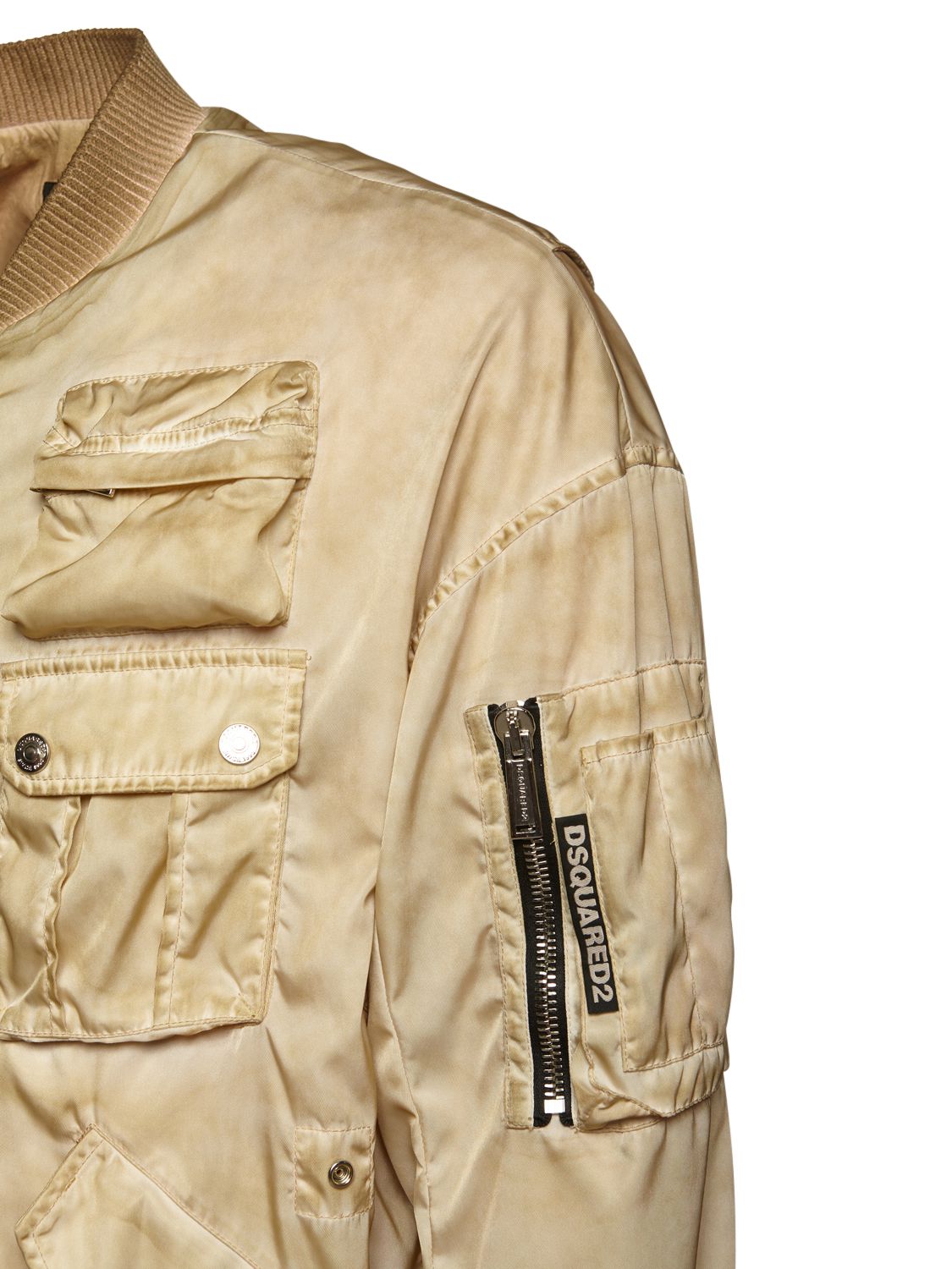DSQUARED2 Cyprus Washed Nylon Bomber Jacket | Smart Closet