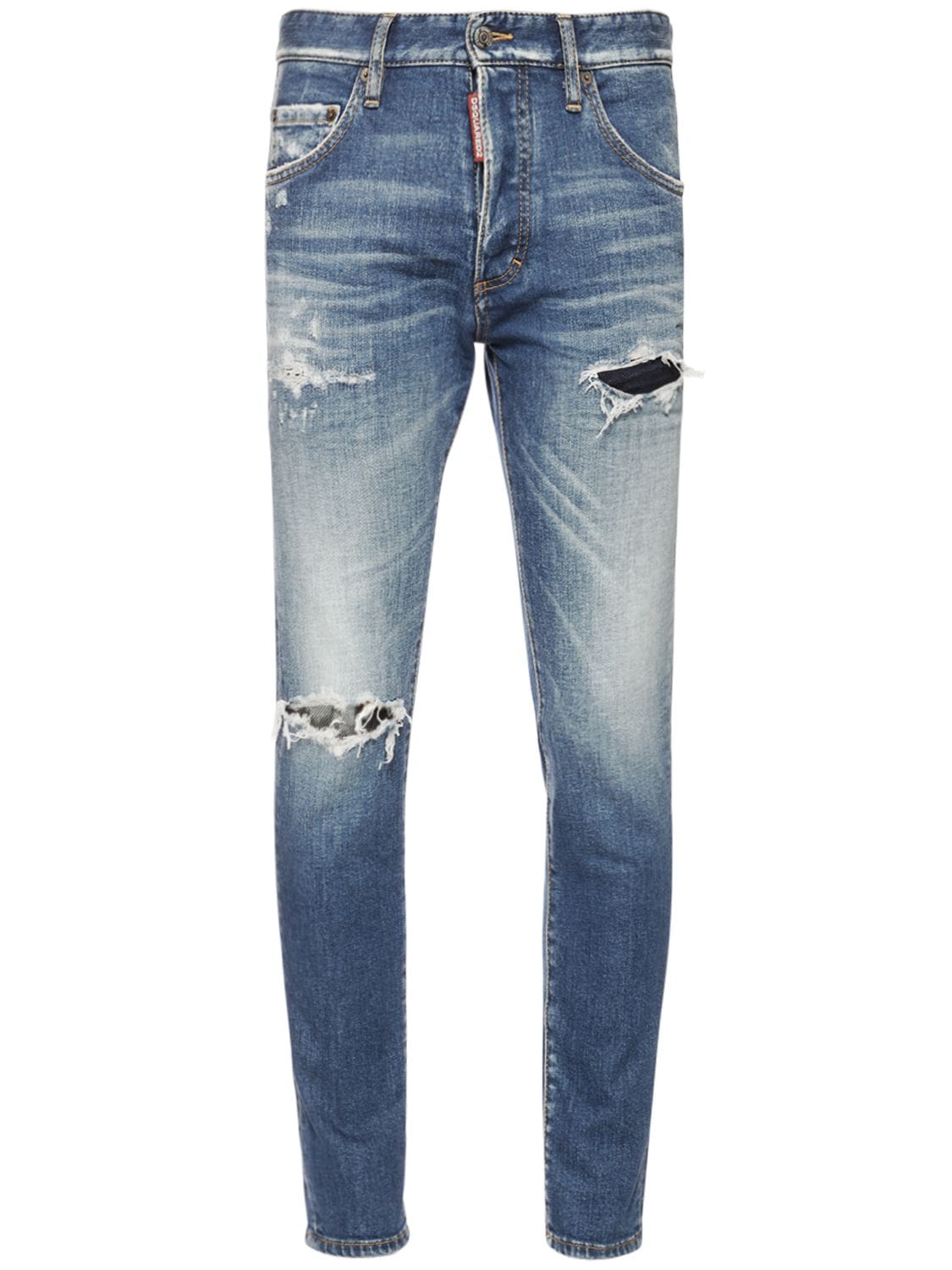 Dsquared2 15cm Skinny Dan Cotton Denim Jeans In Blue | ModeSens