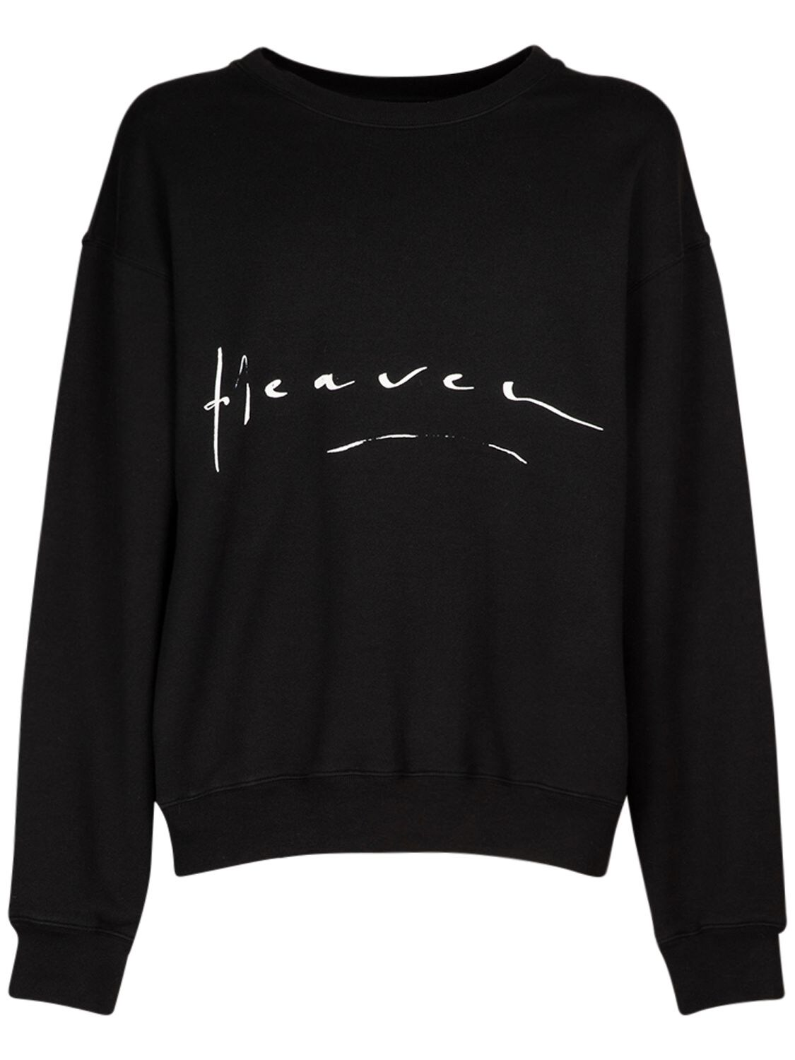 ANN DEMEULEMEESTER PRINTED COTTON JERSEY SWEATSHIRT