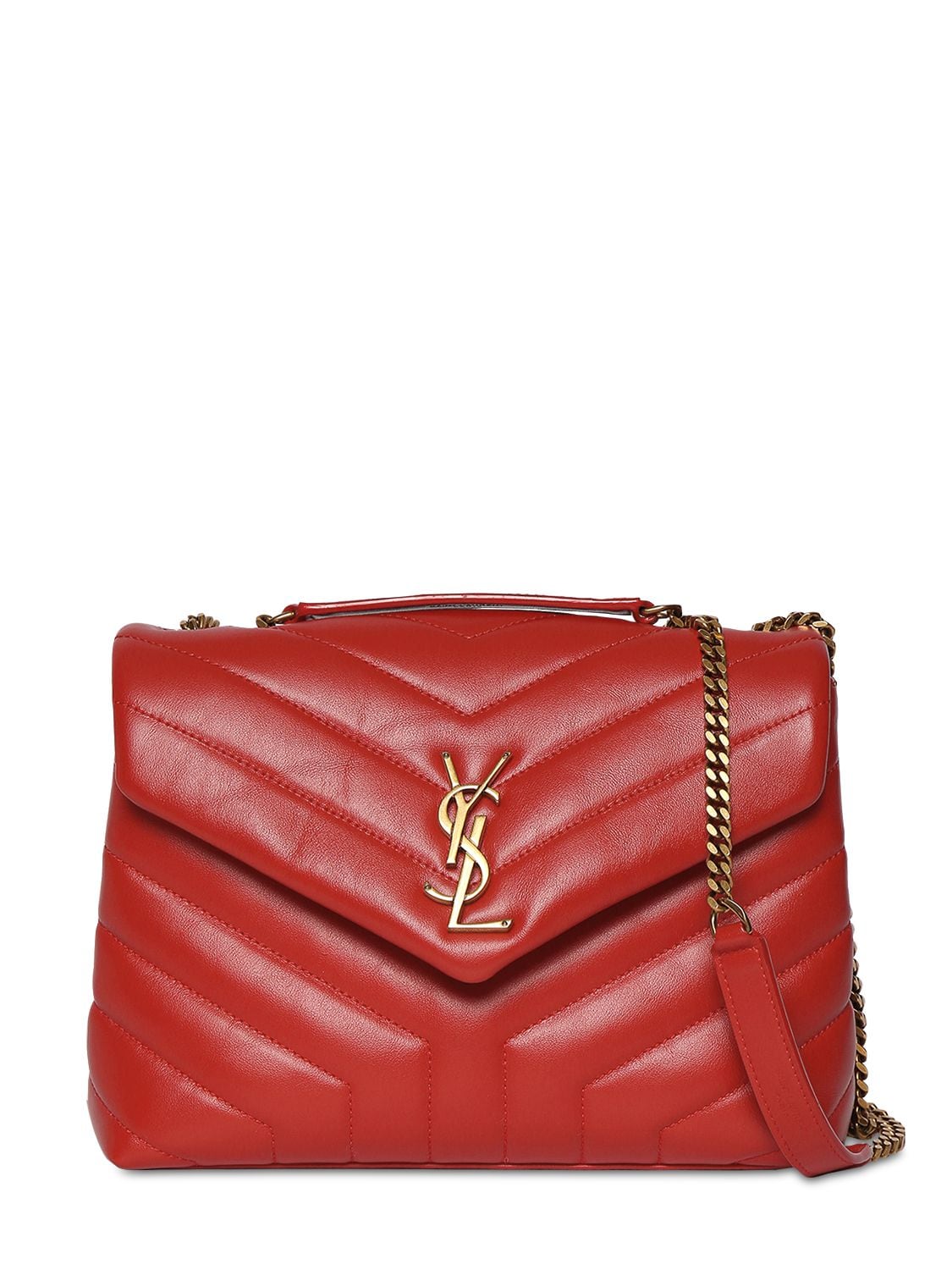 SAINT LAURENT Small Loulou Puffer Leather Bag