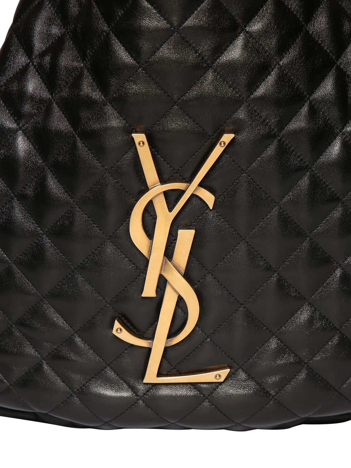 Saint Laurent Icare Leather Tote Bag In Black