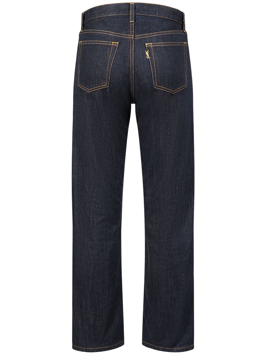 Shop Saint Laurent Venice Cotton Denim Slim Fit Jeans In Profound Blue
