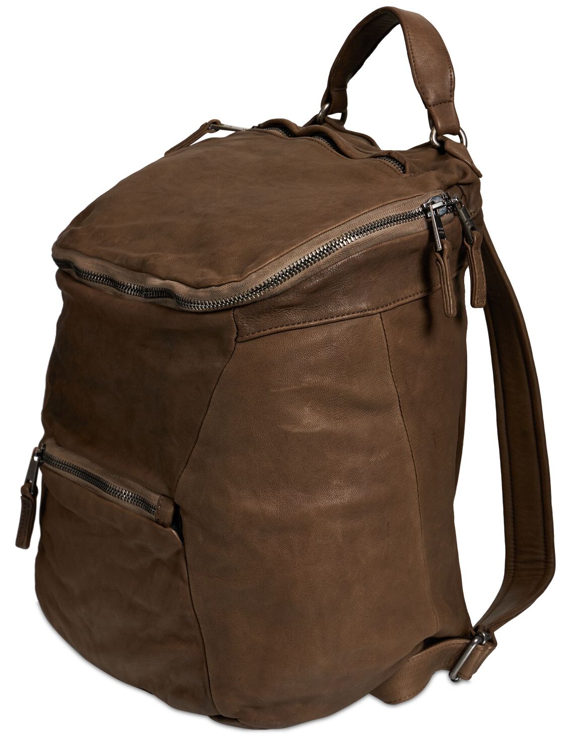 Shop Giorgio Brato Leather Backpack In Brown
