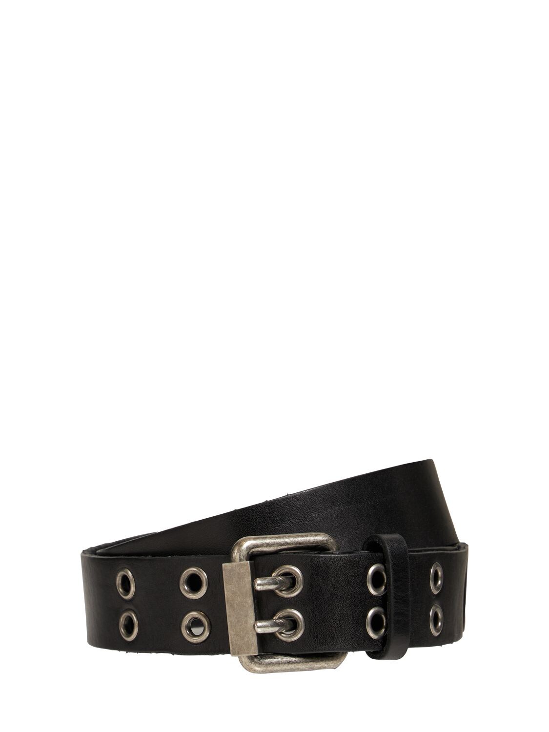 Saint Laurent 3cm Ysl Smooth Leather Belt In Black | ModeSens