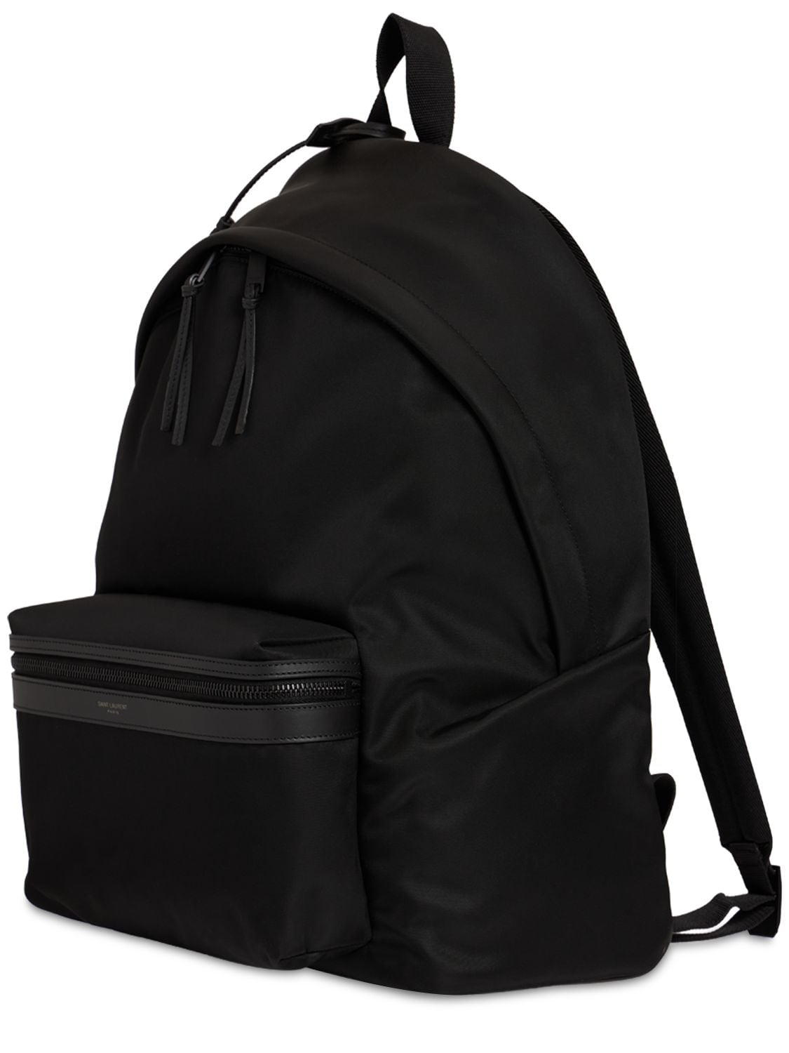 Shop Saint Laurent Monogram Nylon & Leather Backpack In Schwarz