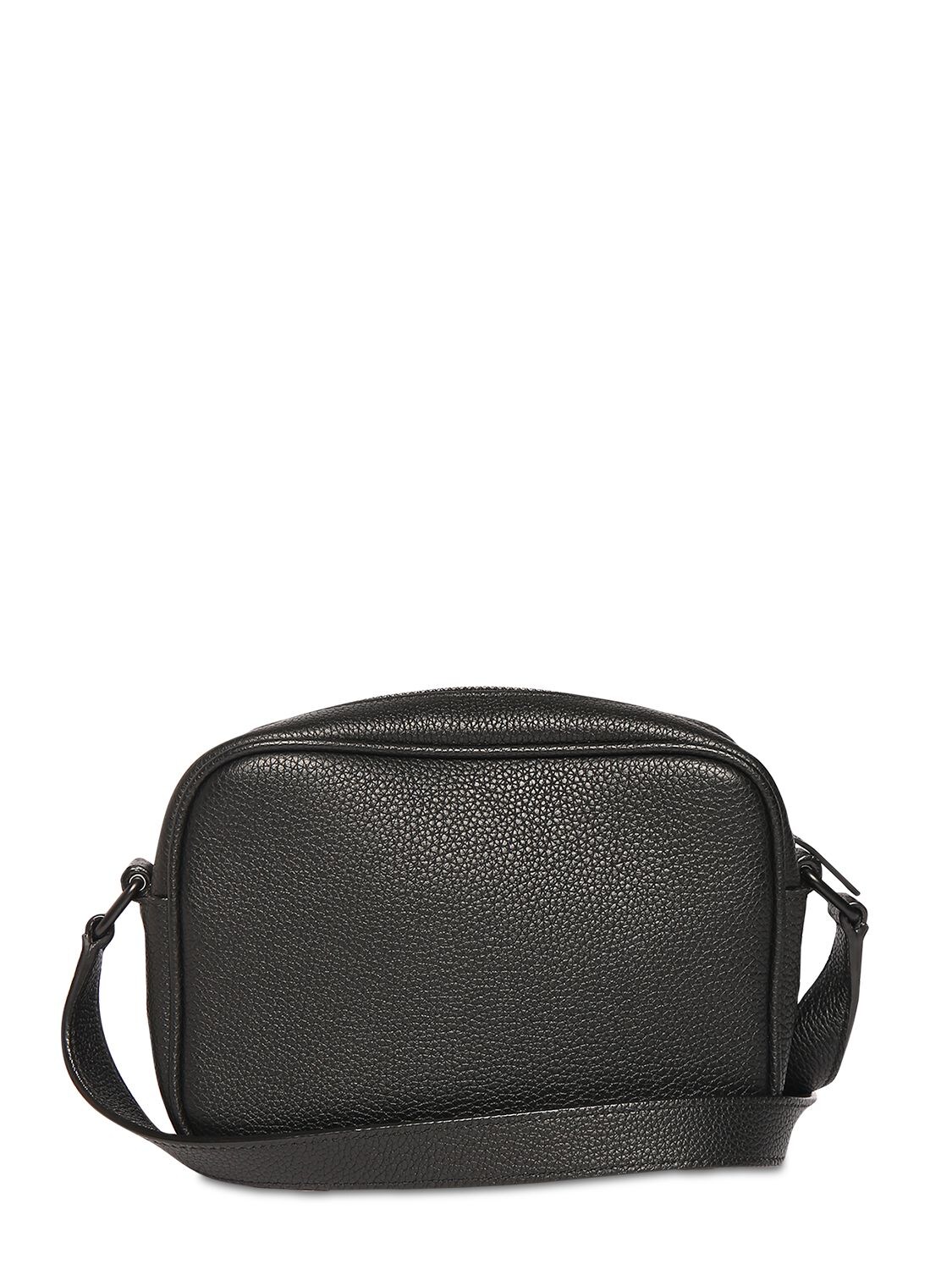 Shop Saint Laurent Small Camp Grained Leather Camera Bag In Black