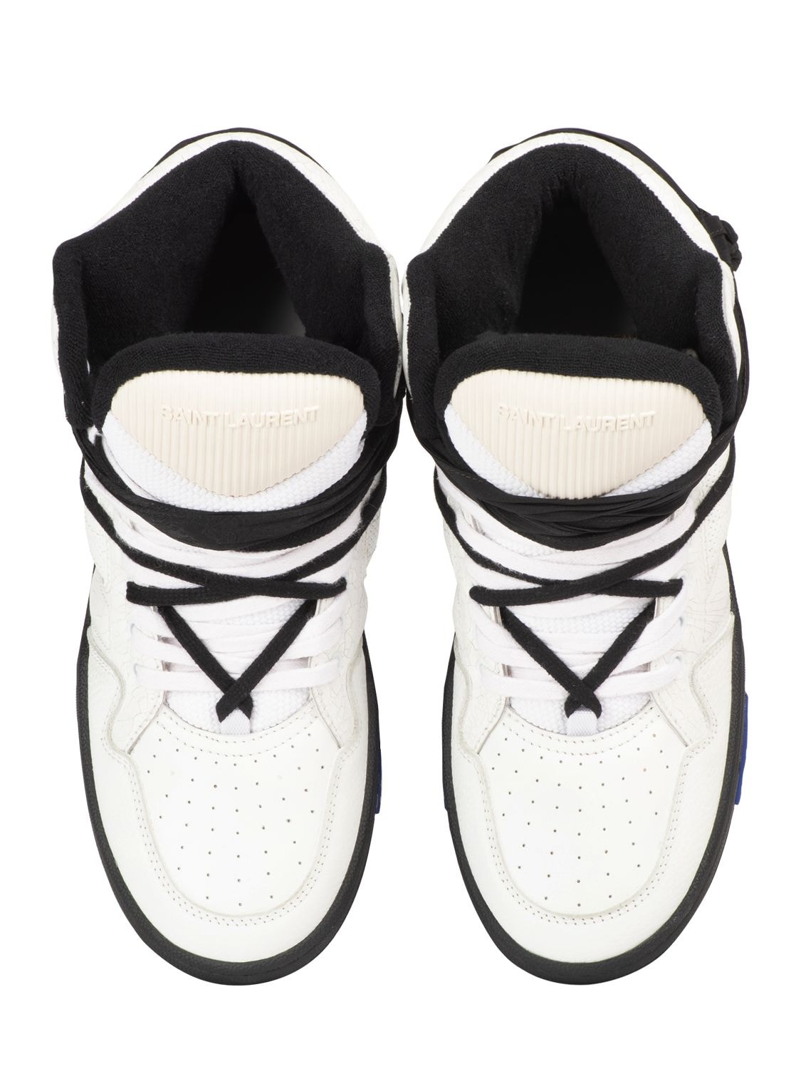 Smith Grained Leather Sneakers In White