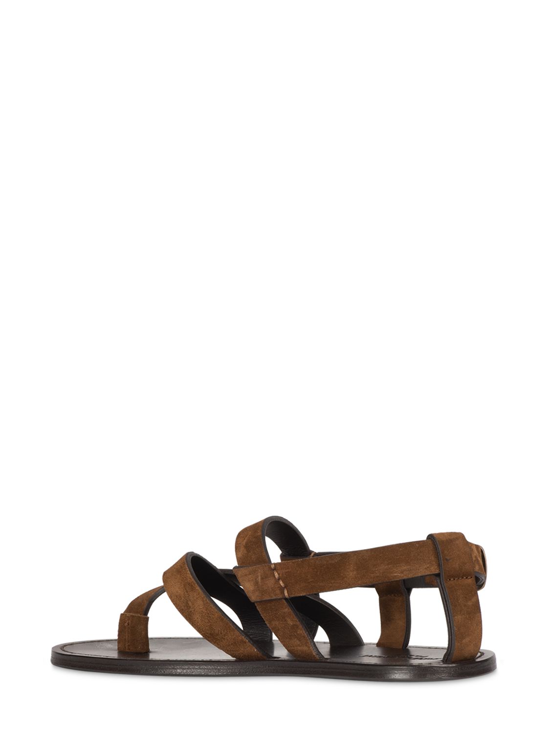 SAINT LAURENT Culver Suede Flat Sandals 