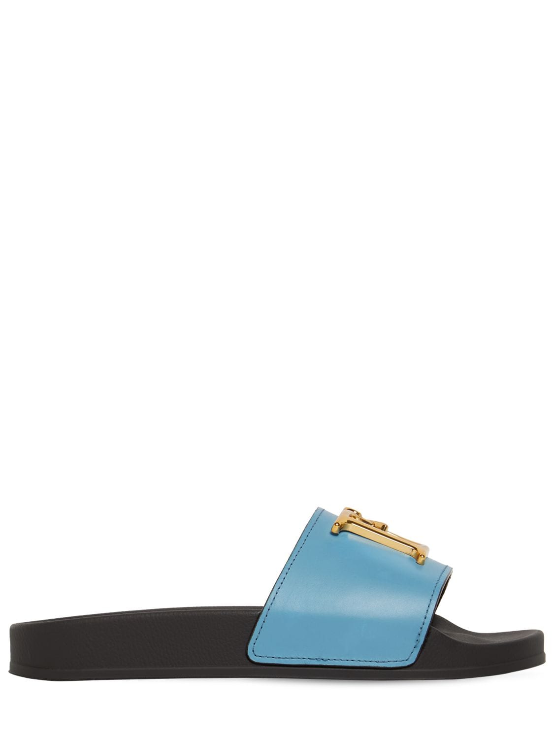 Dsquared2 10mm D2 Statement Leather Slides In 블루
