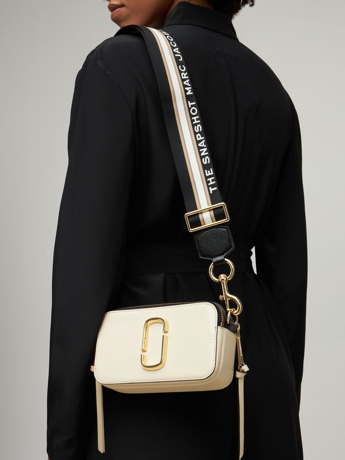 Marc Jacobs (the) Colorblock Snapshot Leather Shoulder Bag In New Cloud