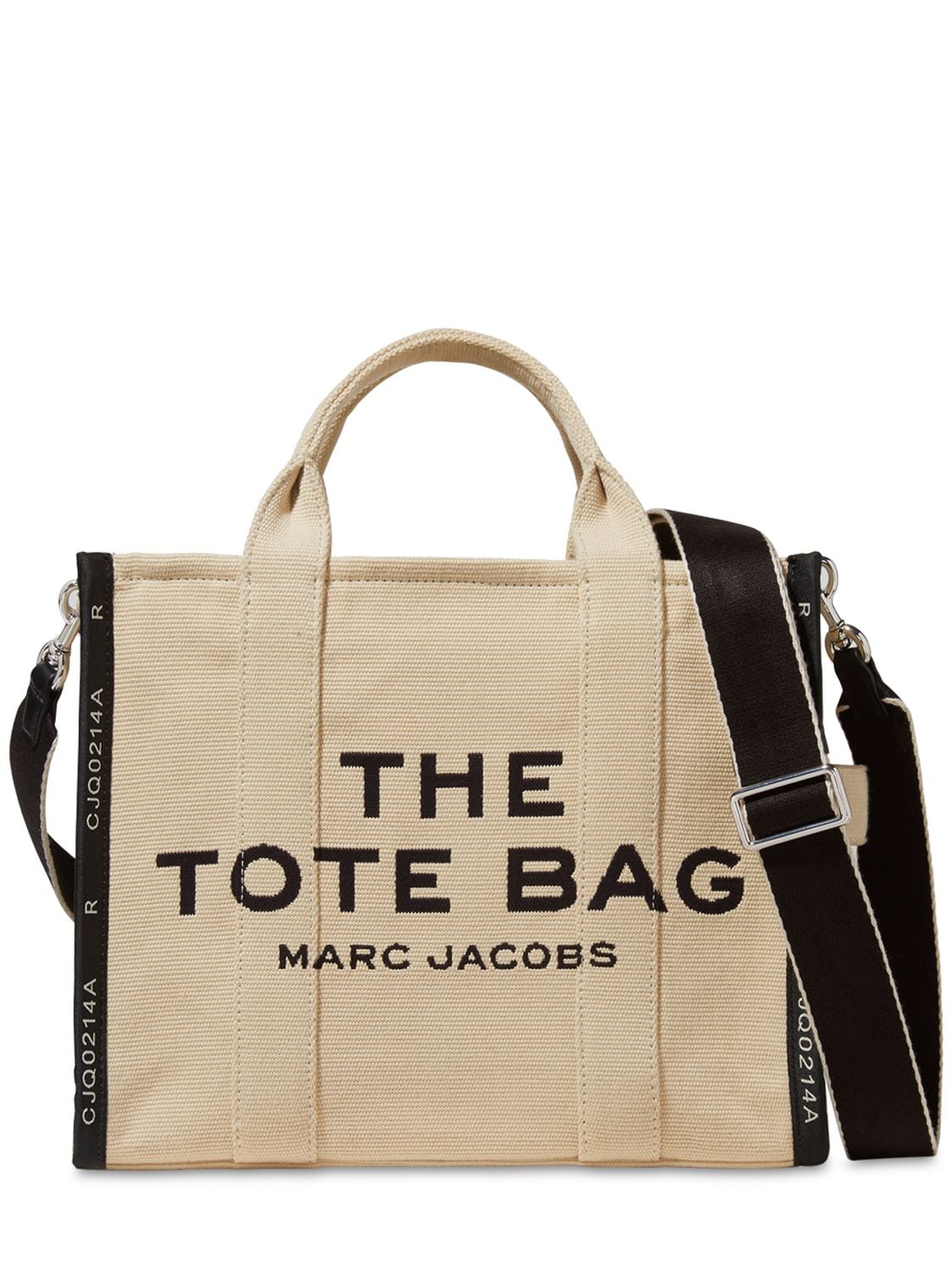 Shop Marc Jacobs (the) The Medium Tote Cotton Jacquard Bag In Warm Sand