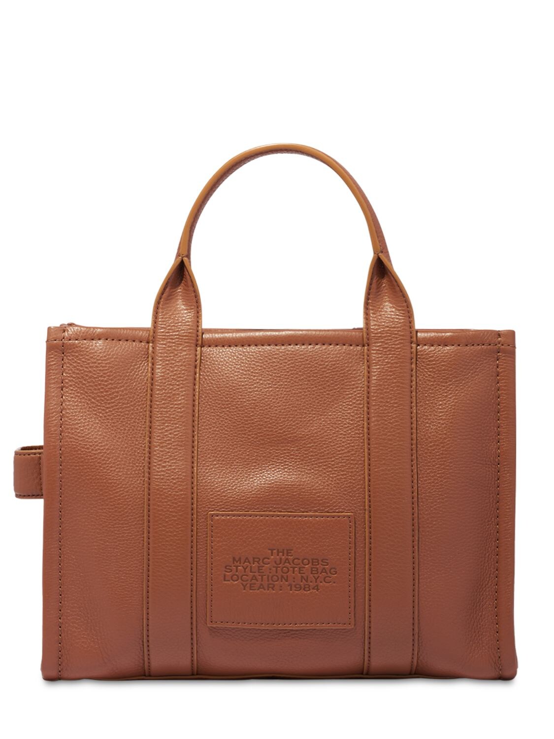 Shop Marc Jacobs (the) The Medium Tote Leather Bag In Argan Oil