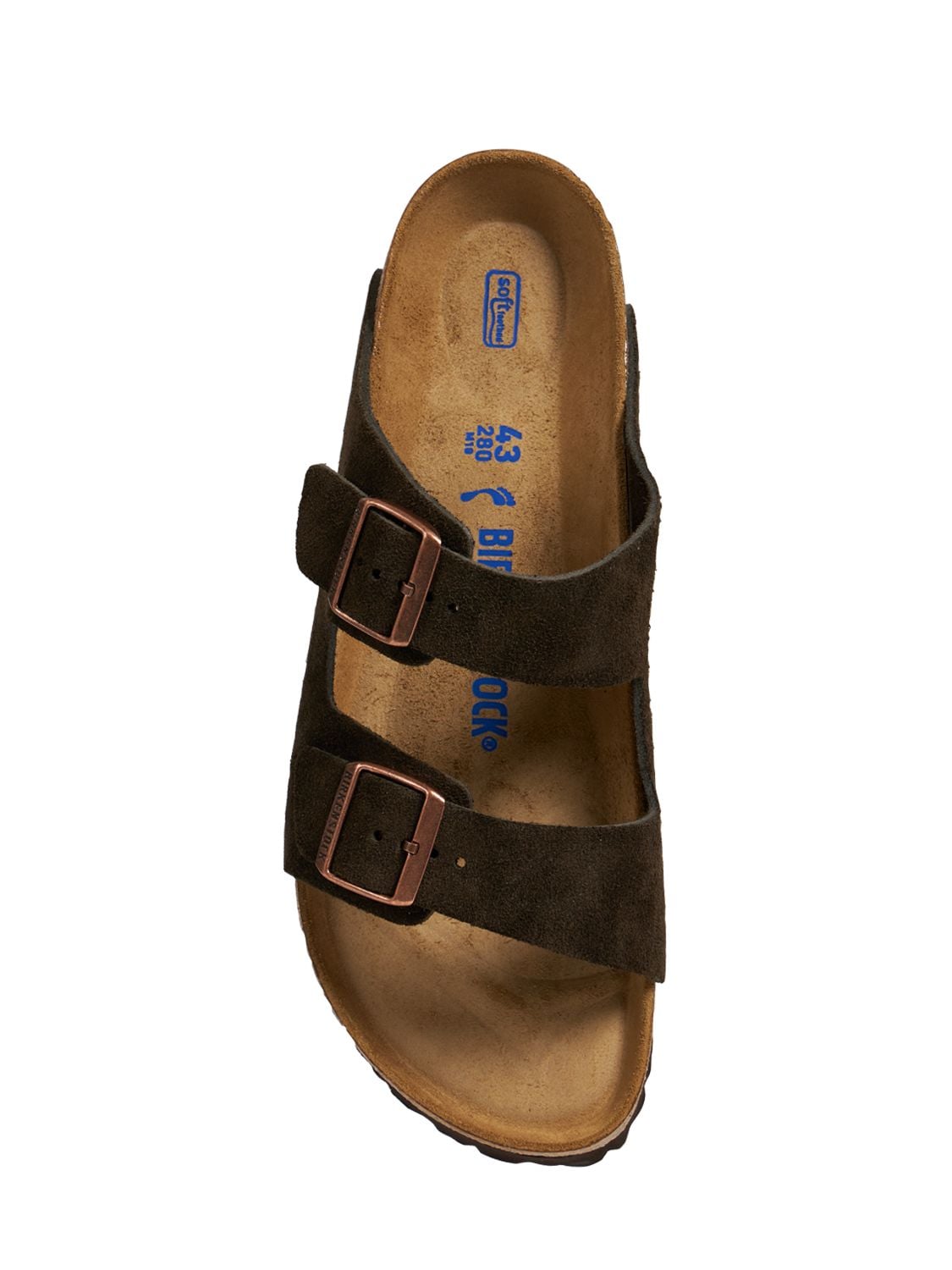 Shop Birkenstock Arizona Sfb Suede Sandals In Mocha