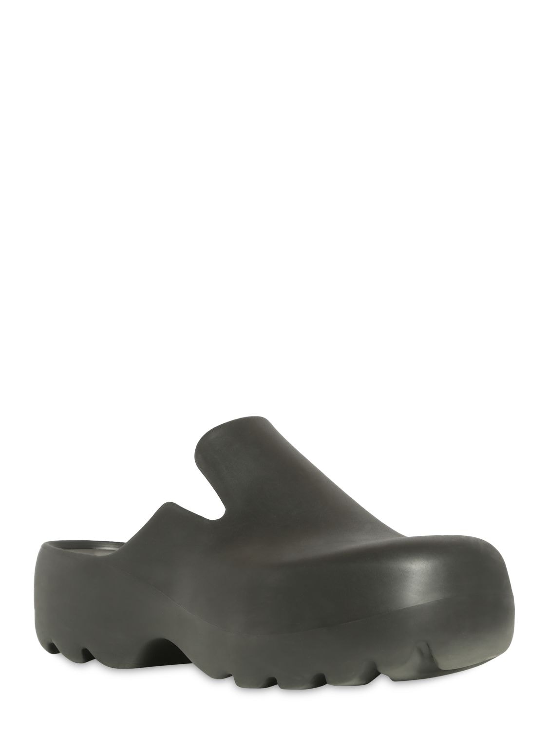 Shop Bottega Veneta Rubber Flash Mules In Black