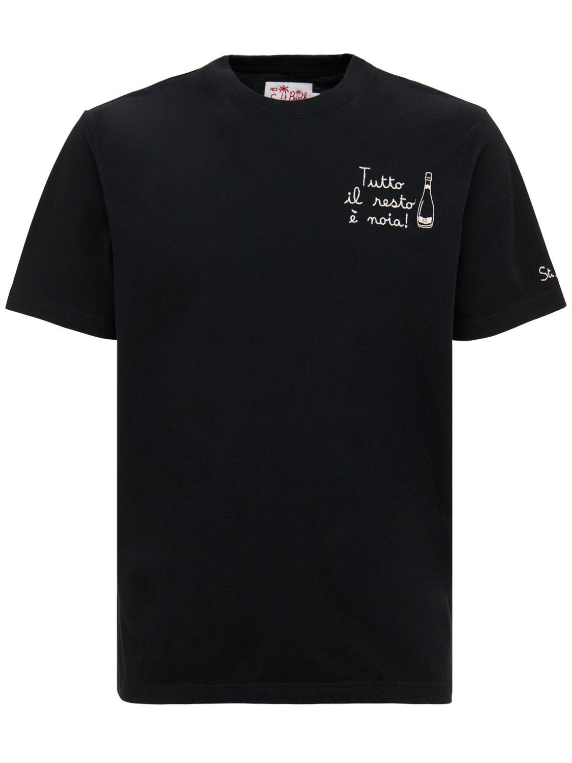 T-shirt En Jersey De Coton Brodé