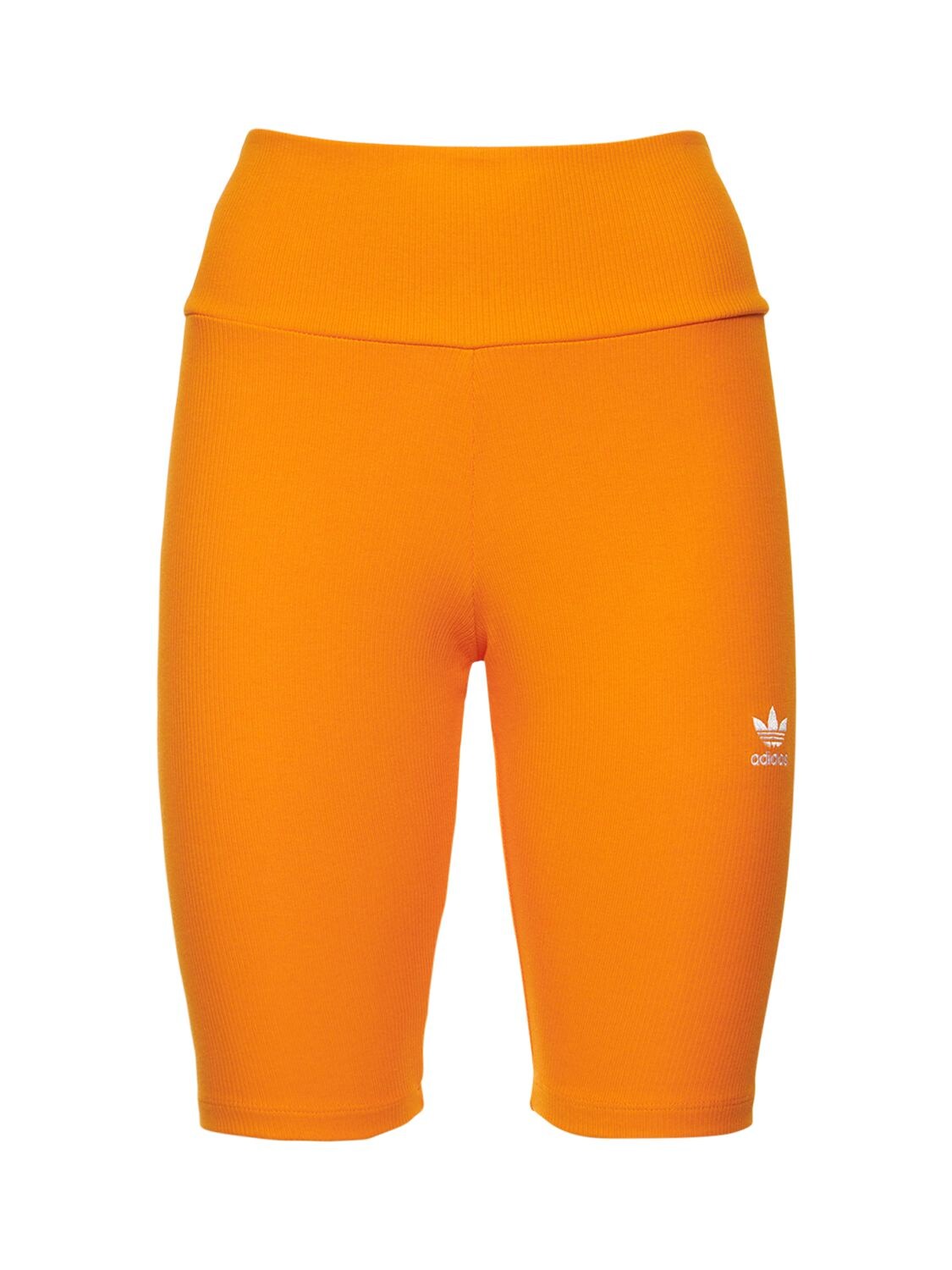Adidas Originals Ribbed Cotton Blend Shorts In Orange | ModeSens