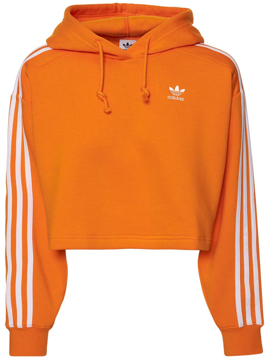 Adidas Originals Blend Cropped Hoodie In Orange |