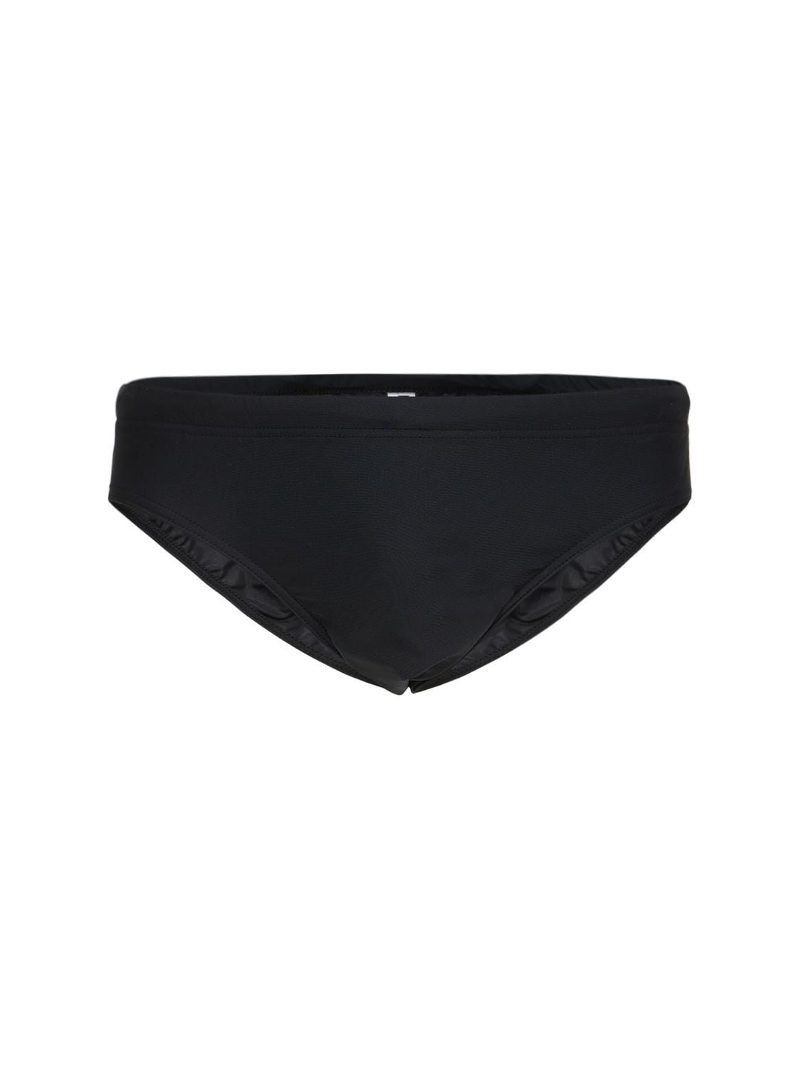 Moschino Underwear Logo Print Nylon Swim Briefs In Black