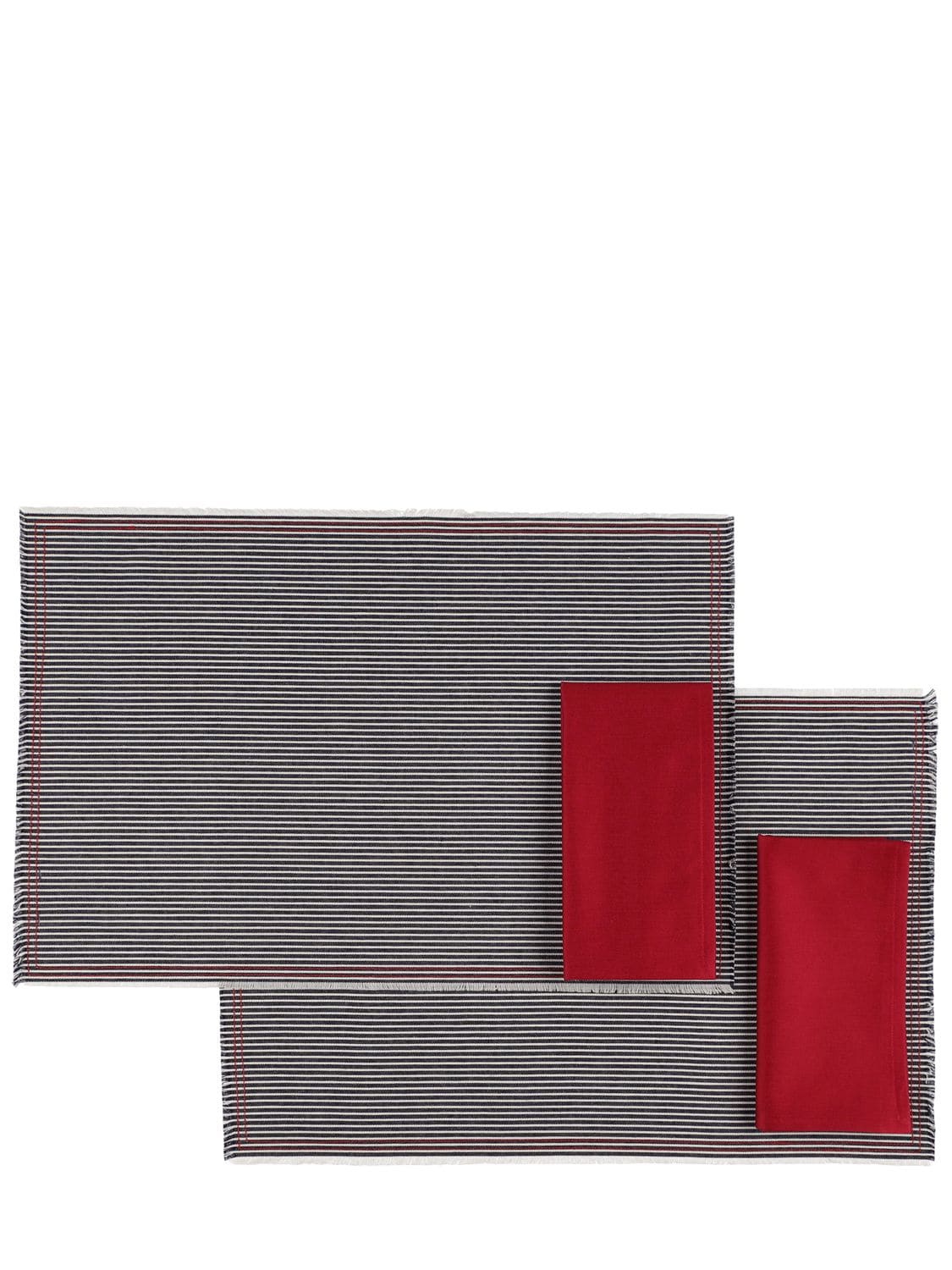 Alessandro Di Marco Set Of 2 Placemats & Napkins In Multicolor