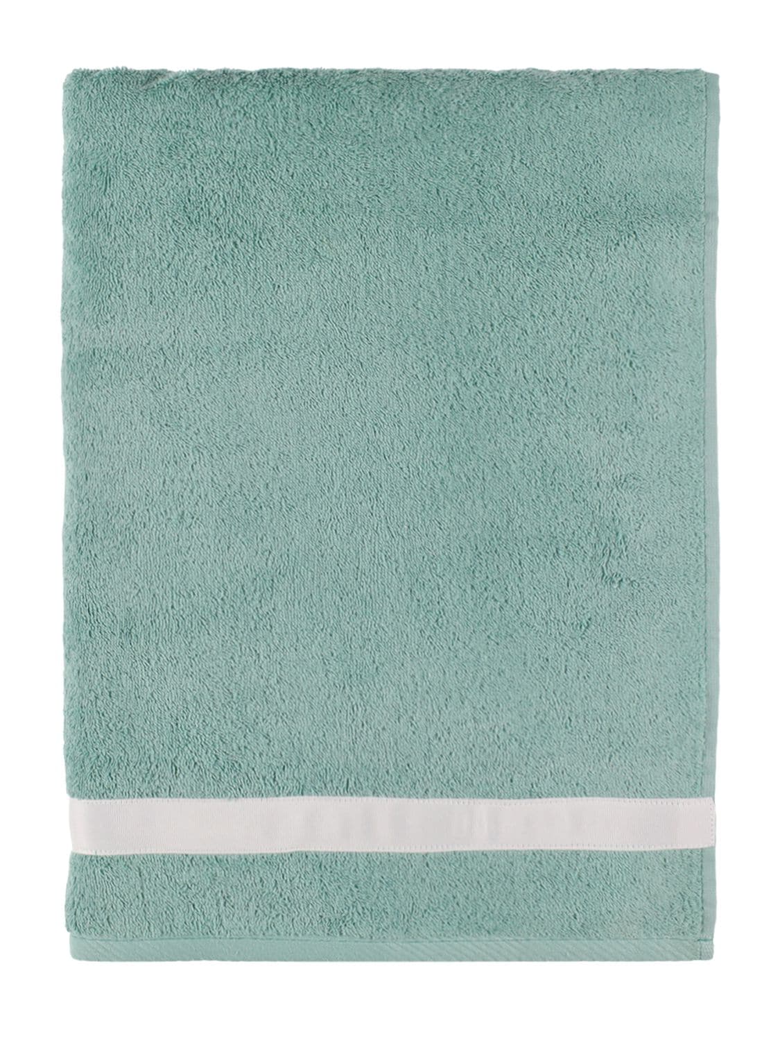 Alessandro Di Marco Cotton Terrycloth Bath Towel In Green