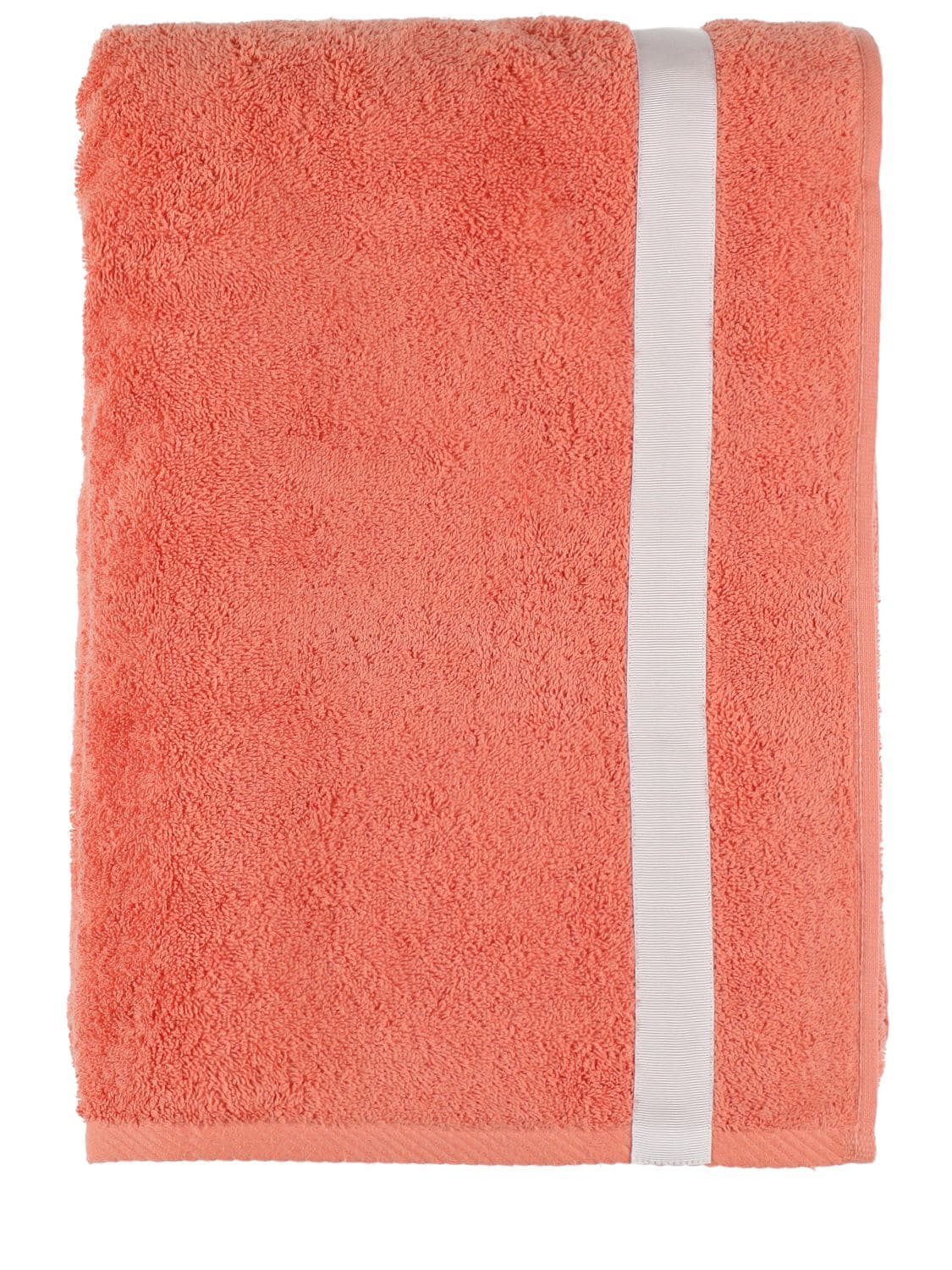 Alessandro Di Marco Cotton Terrycloth Bath Towel In Orange