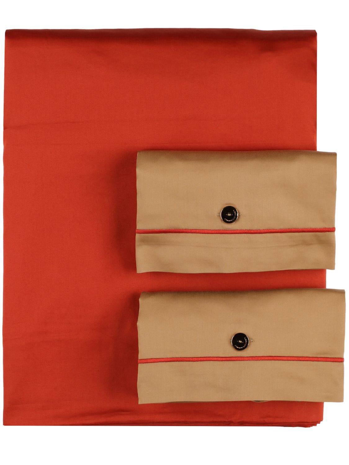 Alessandro Di Marco Duvet Cover & Pillowcases Set In Orange