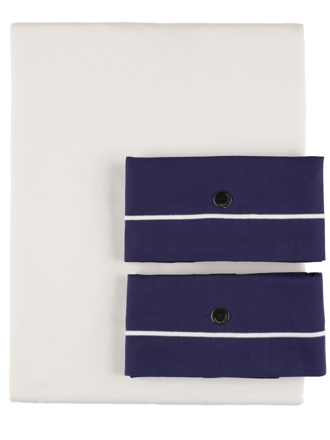 Alessandro Di Marco Duvet Cover & Pillowcases Set In White,blue