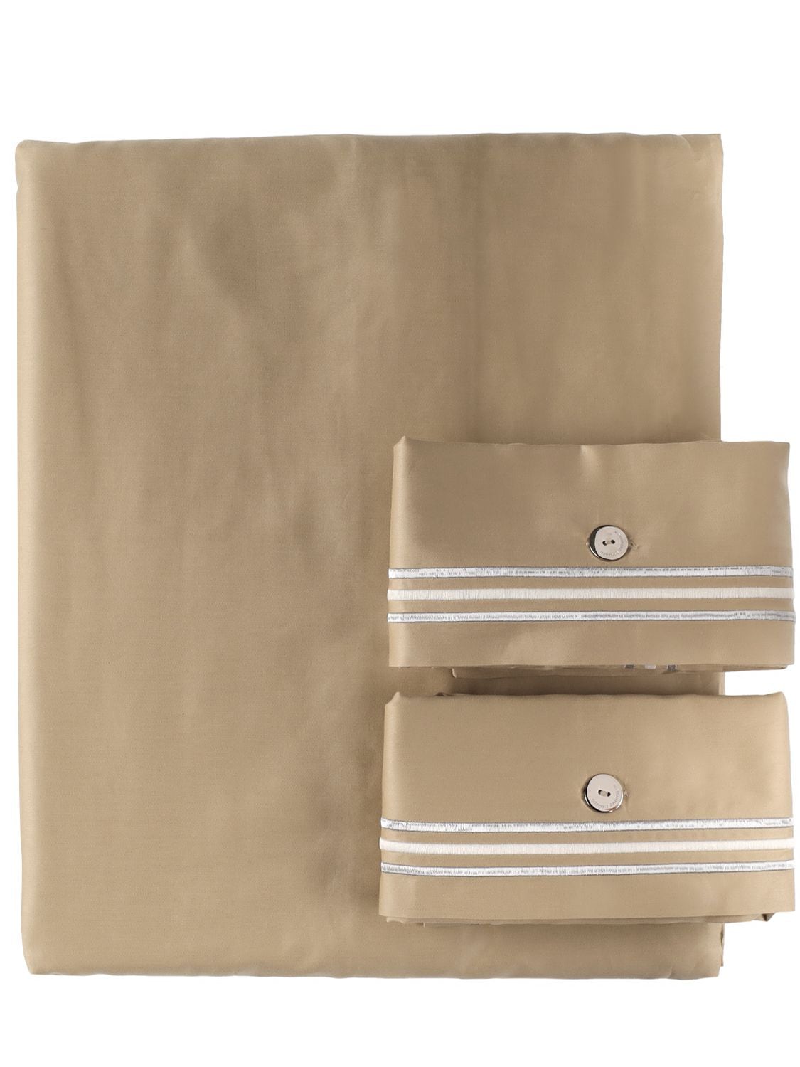 Alessandro Di Marco Duvet Cover & Pillowcases Set In Beige