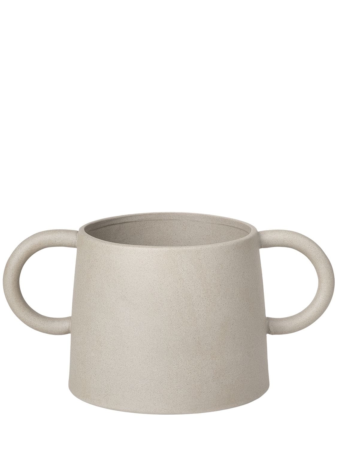 Ferm Living Anse Porcelain Pot In Beige,grey
