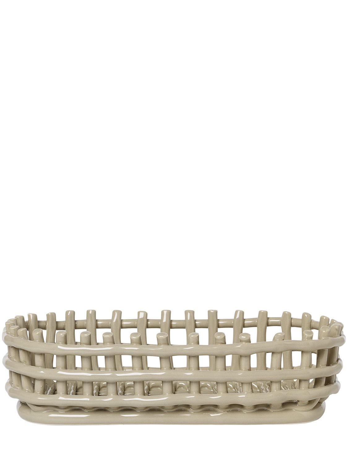 Ferm Living Ceramic Basket In Beige