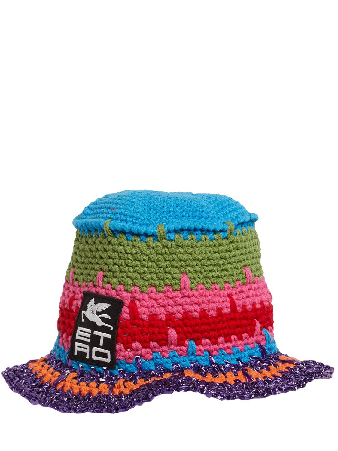 Etro Cappello Jacquard Denim Bucket Hat