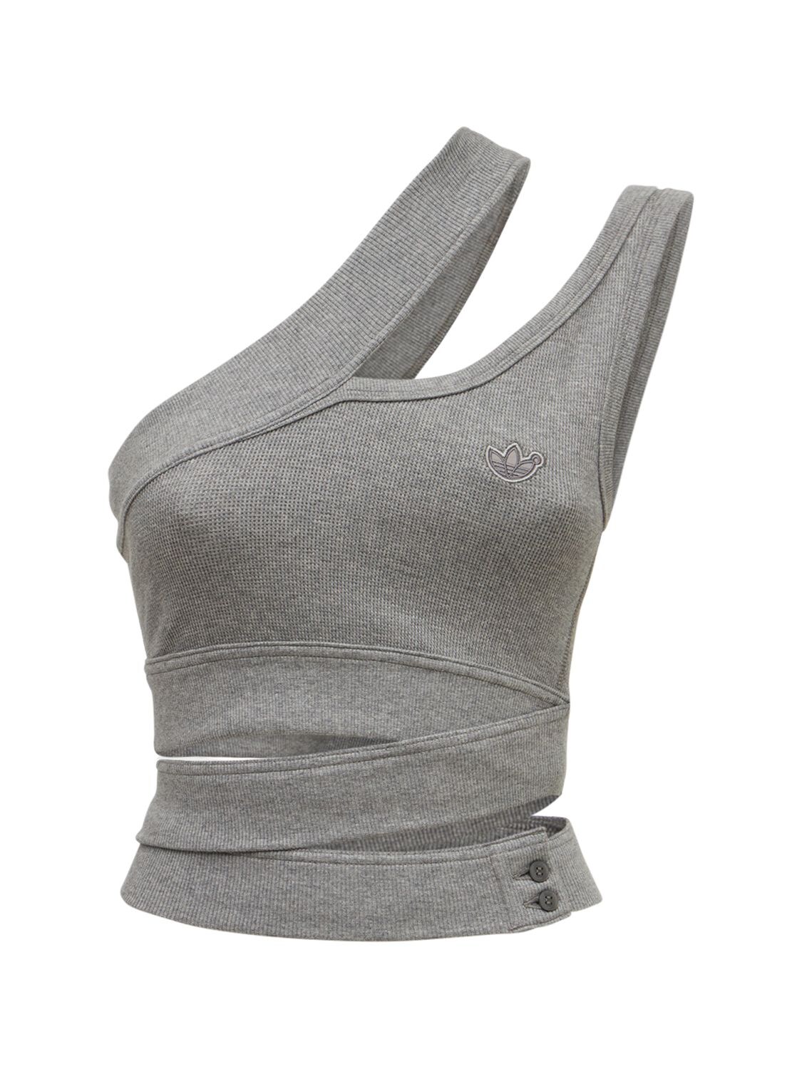 ADIDAS ORIGINALS BLUE VERSION WAFFLE PACK WRAP BRA TOP