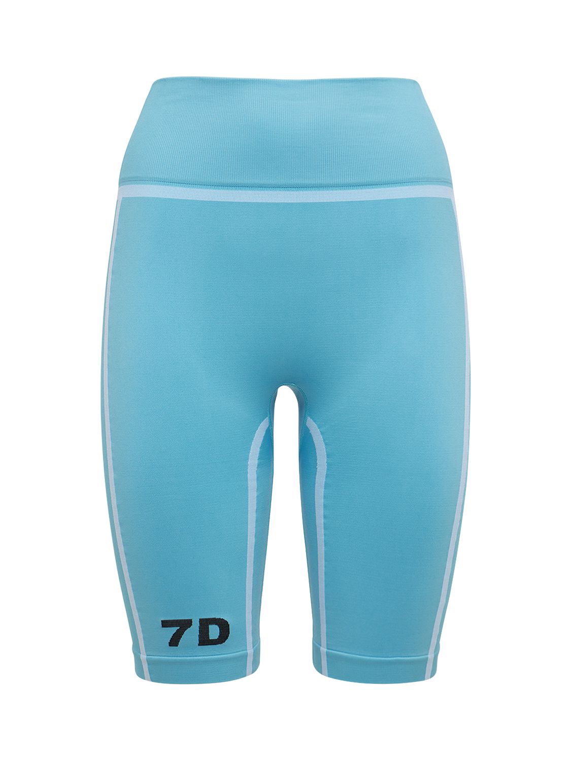 7 Days Active Palmer Seamless Nylon Biker Shorts In Alaskan Blue