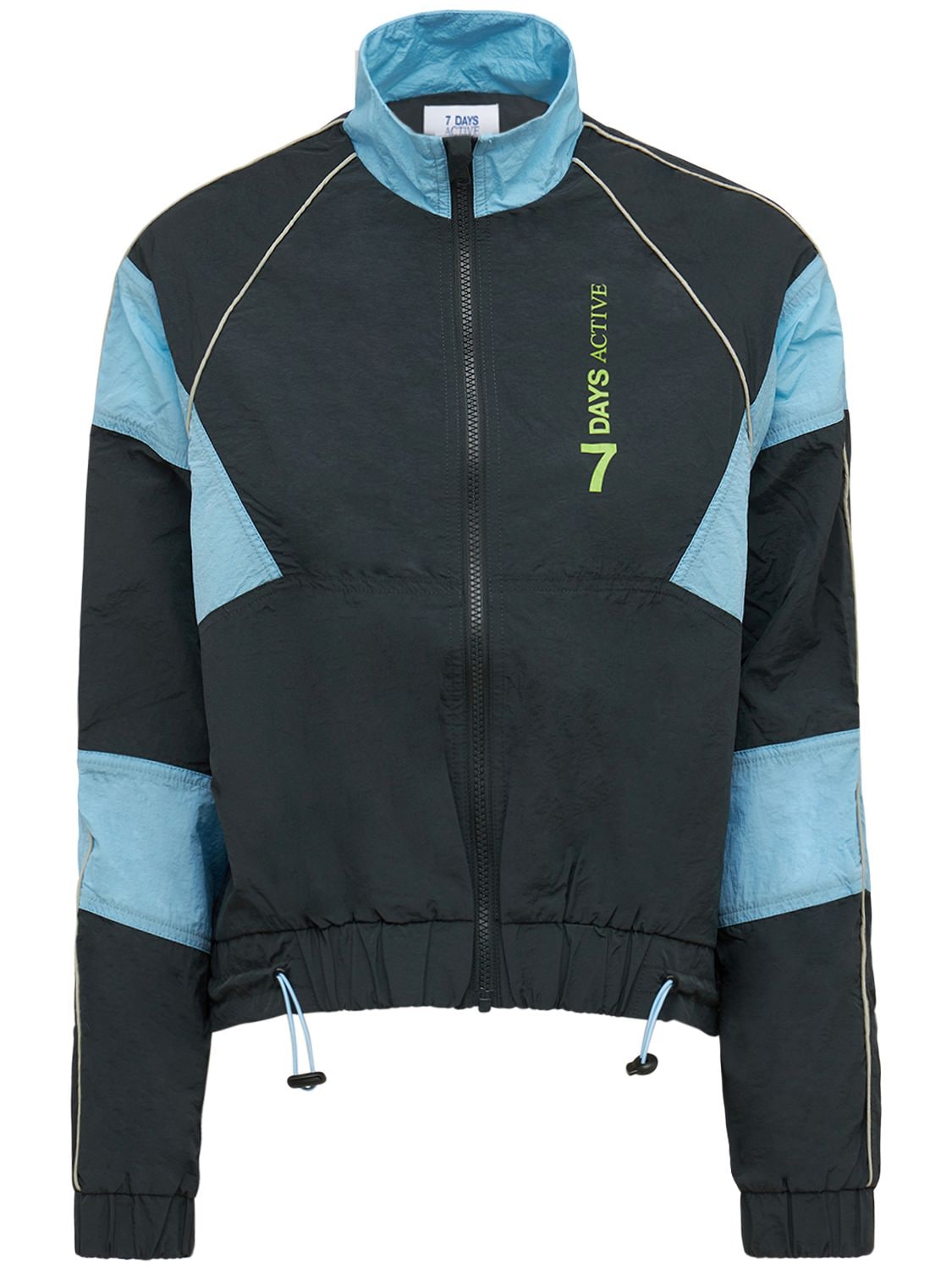 7 Days Active Asante Woven Tech Jacket In Forest River