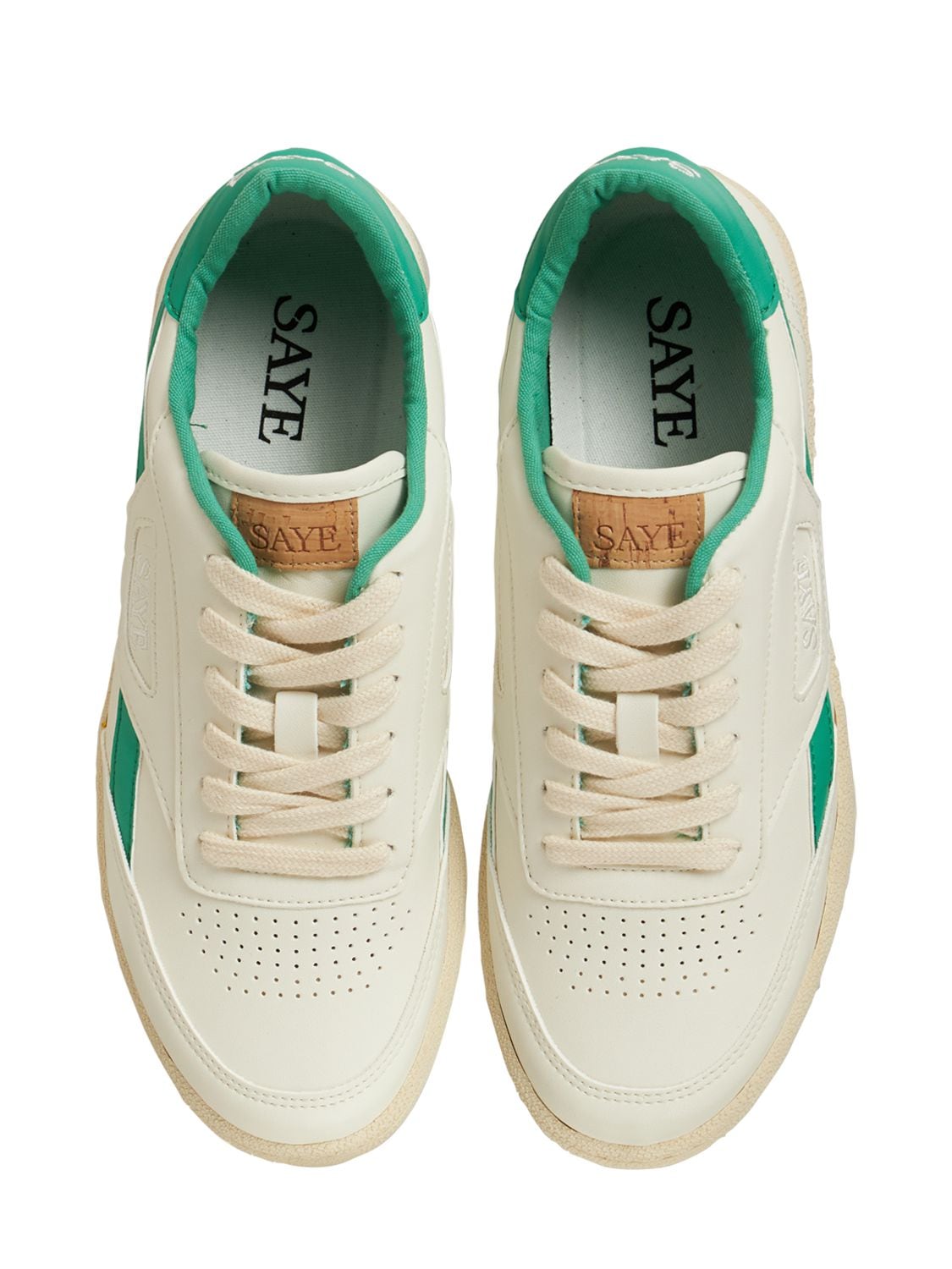 Saye Modelo '89 Vegan Sneakers In White,green | ModeSens