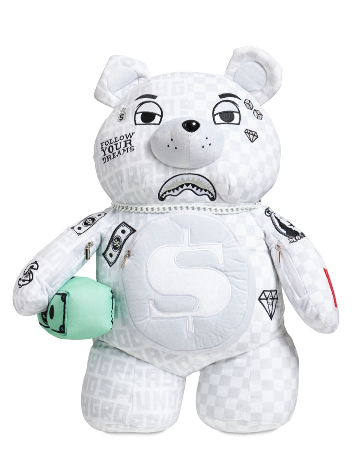 Sprayground Split Mean & Clean Teddy Bear Backpack Bag SOLD OUT