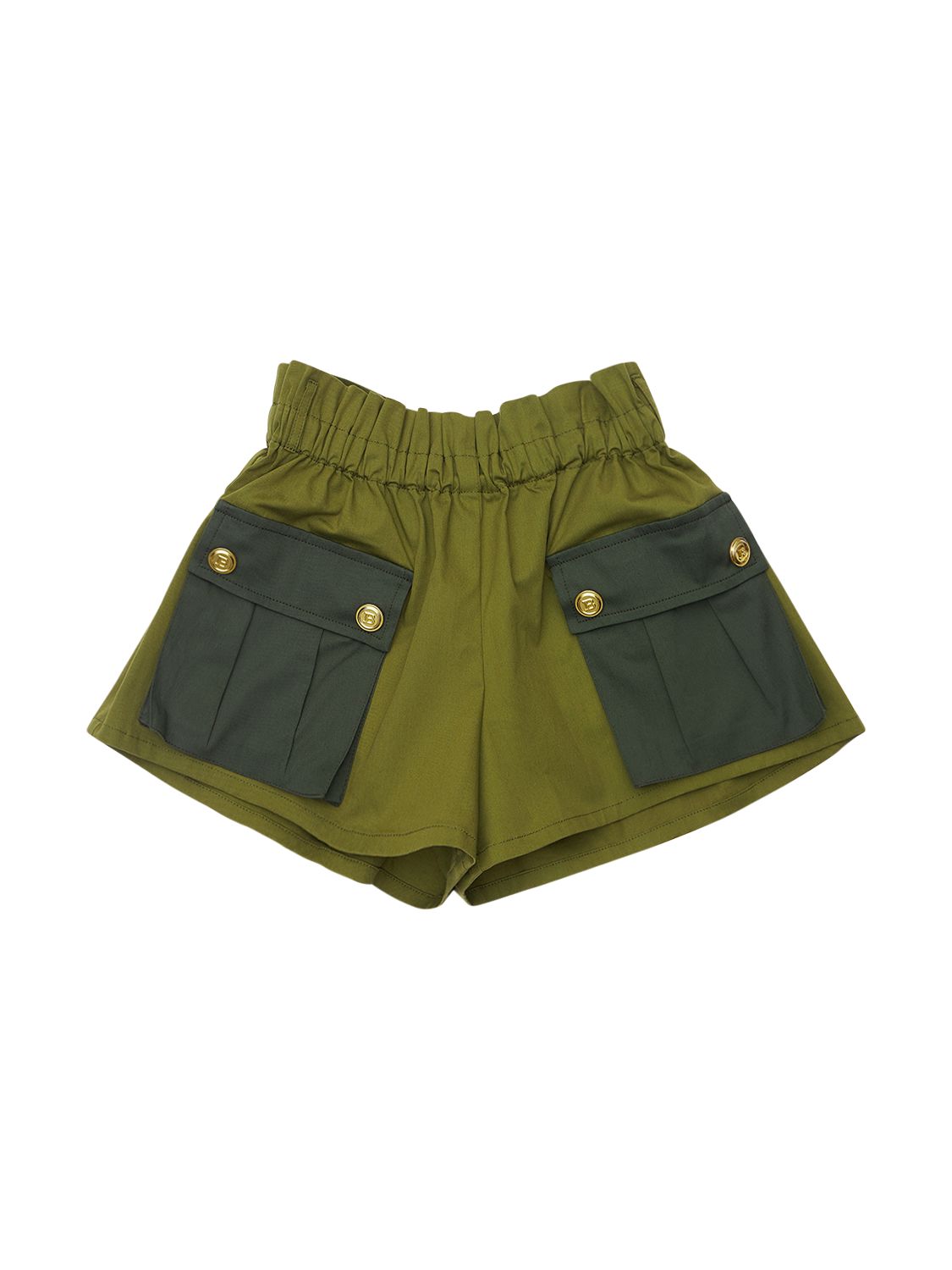 Shorts Aus Stretch-baumwollpopeline Mit Taschen