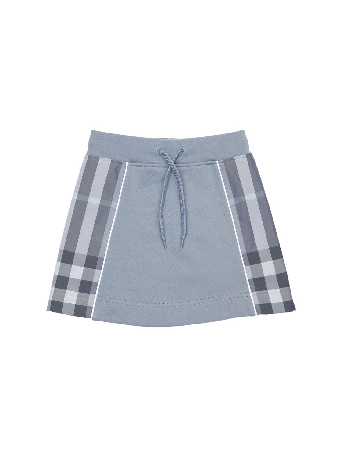 BURBERRY COTTON SKIRT W/ CHECK BANDS