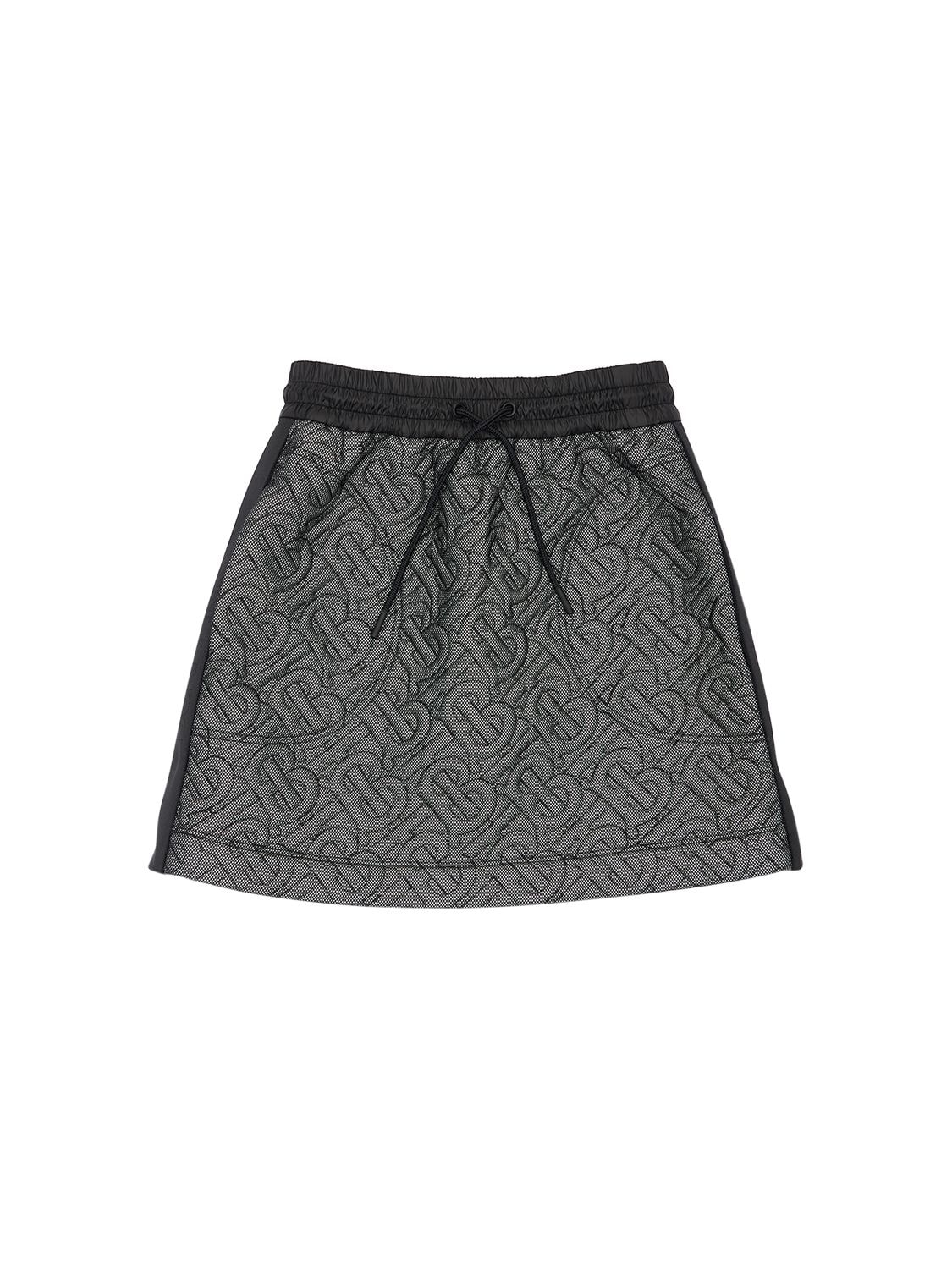 Monogram Quilted Mini Skirt