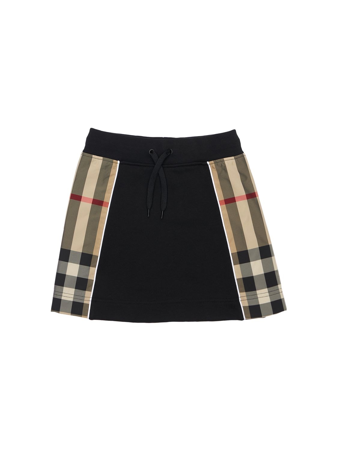 Cotton Skirt W/ Check Bands
