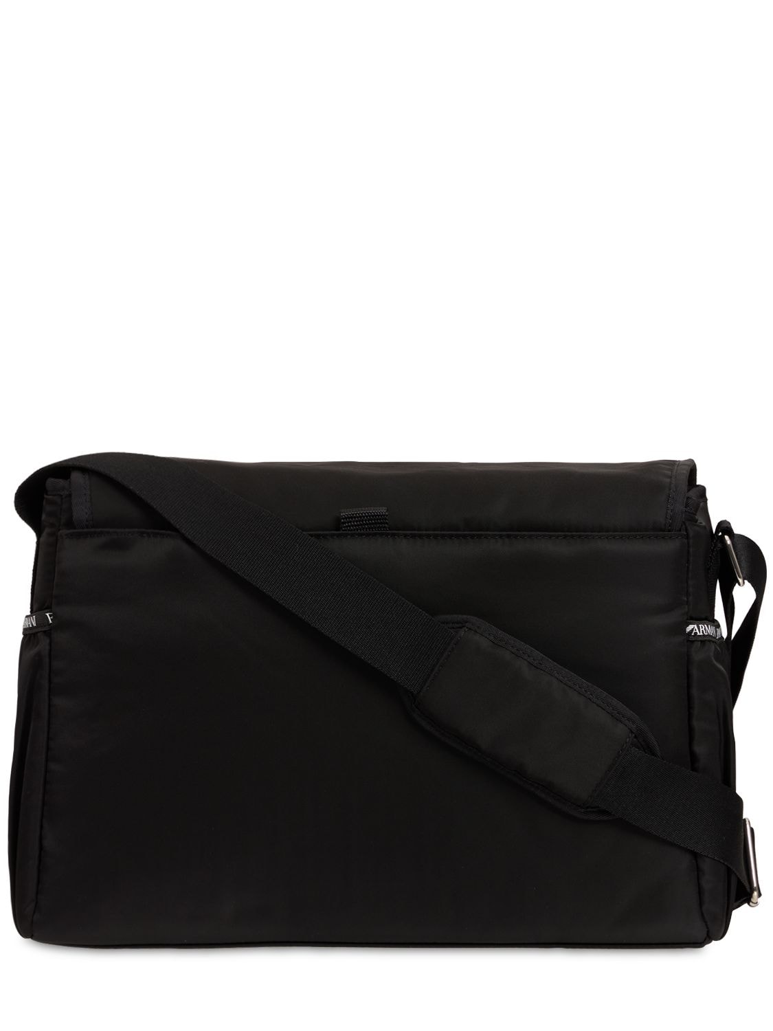 Shop Emporio Armani Nylon Changing Bag, Pad & Bottle Holder In 黑色