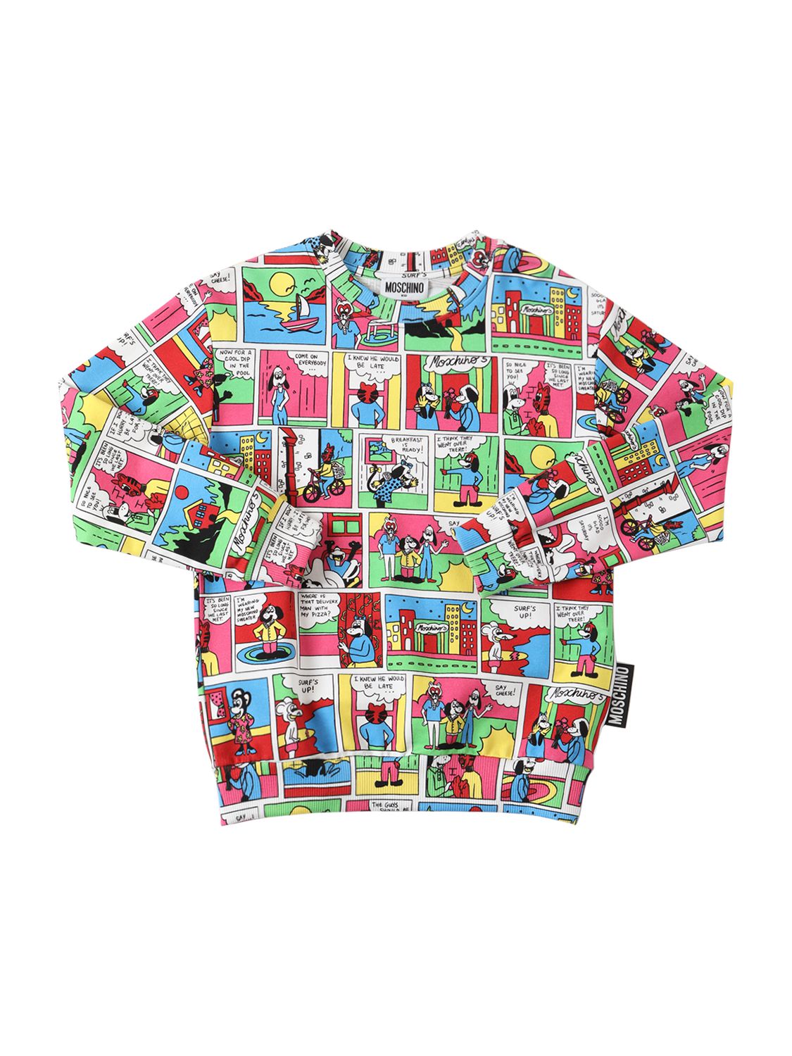 moschino all over print sweatshirt