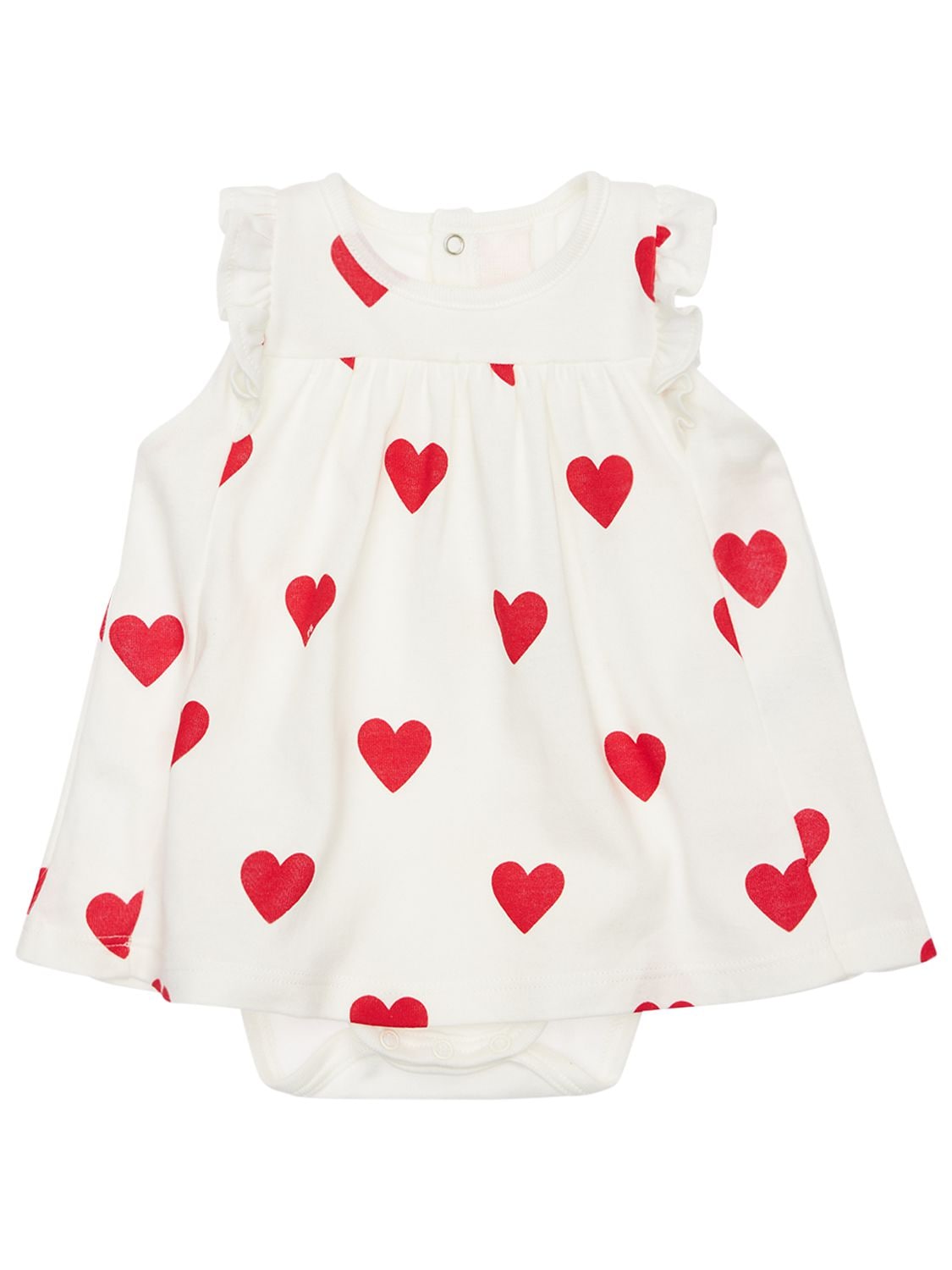 Petit Bateau - Heart print organic cotton dress - White | Luisaviaroma