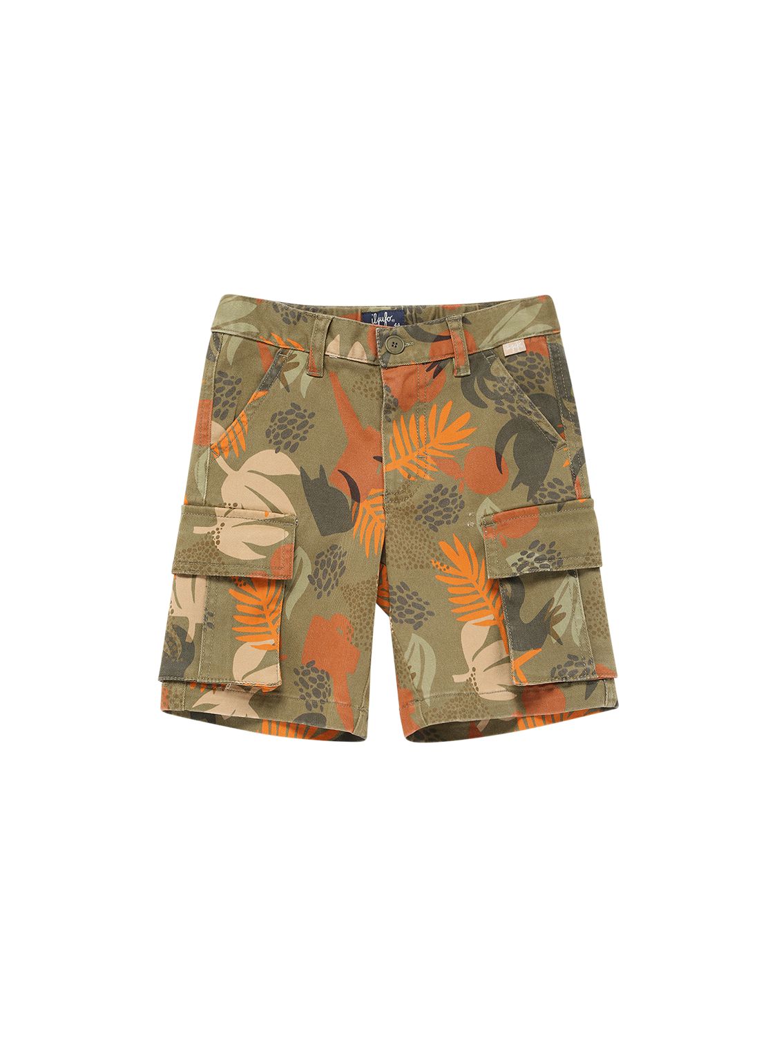 Il Gufo - Printed cotton cargo shorts 